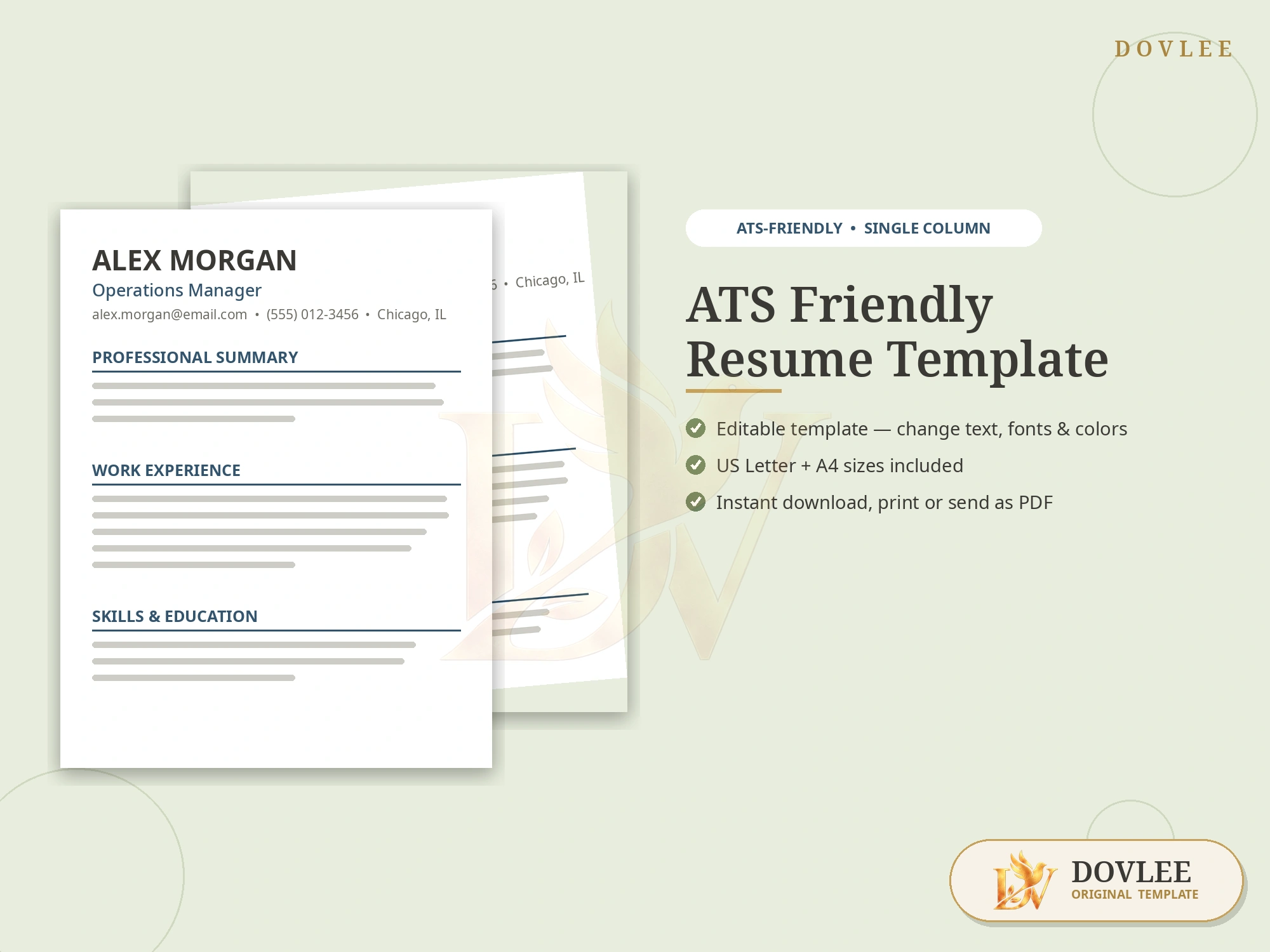 DOVLEE digital templates collection