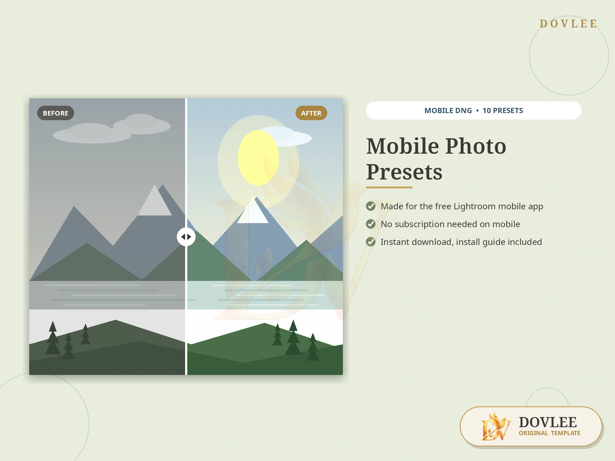 Mobile Photo Presets styled digital product preview